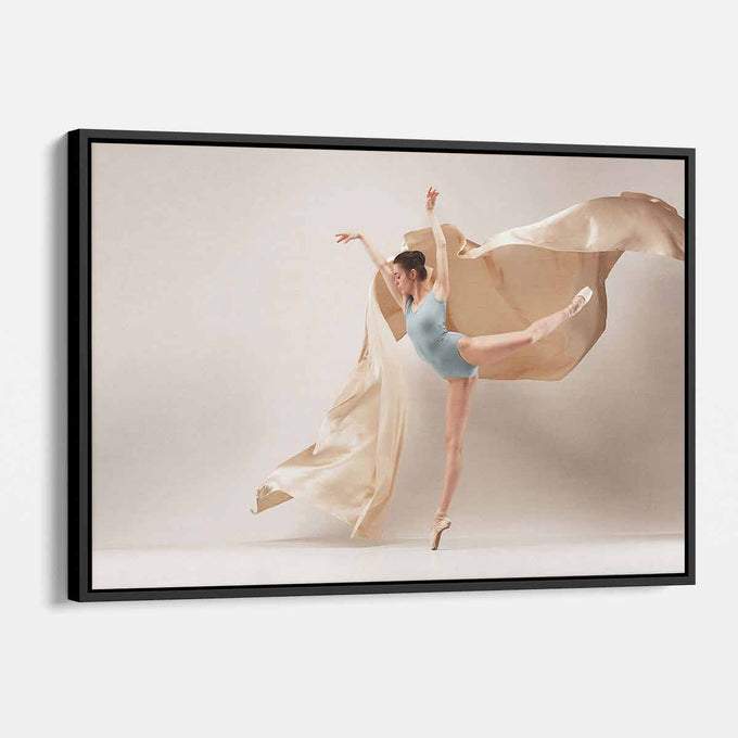 White Graceful Ballerina Wall Art Canvas 9792
