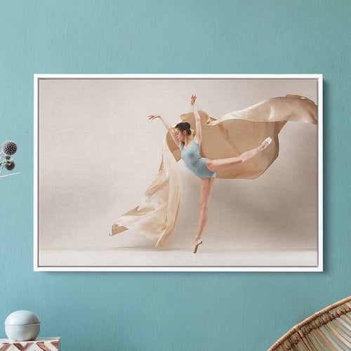 White Graceful Ballerina Wall Art Canvas 9792