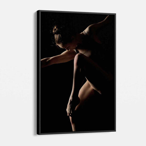 Black Graceful Dancing Girl Wall Art Canvas 3628