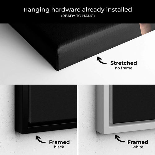 Black Graceful Dancing Girl Wall Art Canvas 3628