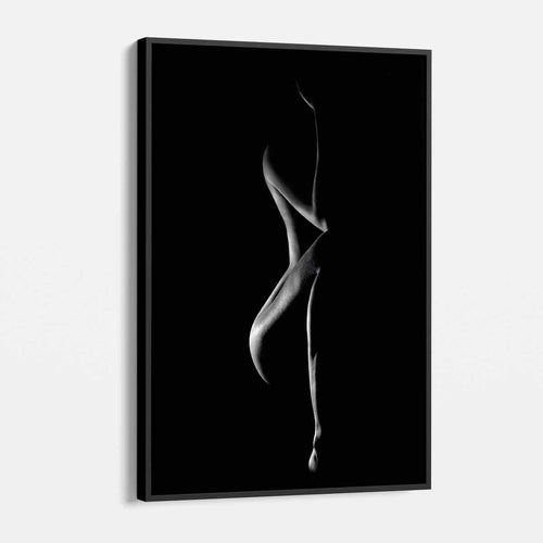 Black Graceful Shadow Wall Art Canvas 8079