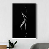 Black Graceful Shadow Wall Art Canvas 8079