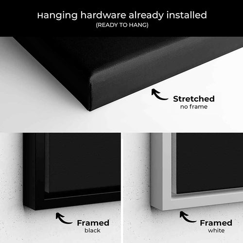 Black Graceful Shadow Wall Art Canvas 8079