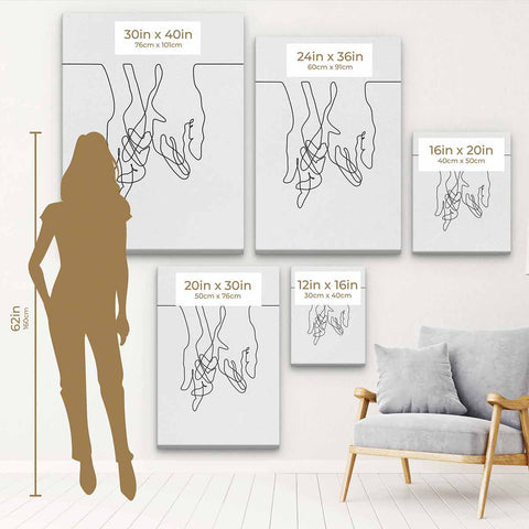 White Hands Wall Art Canvas 5878