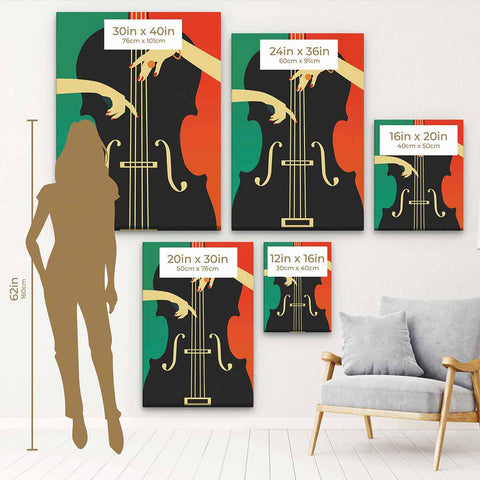 Multi Color Harmony in Strings Wall Art Canvas 5162