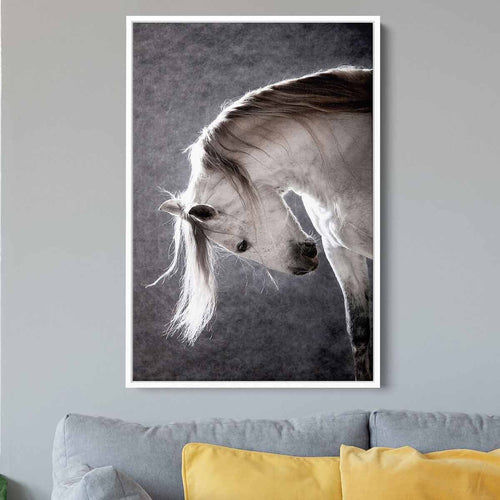 Grey Horse Wall Art Canvas 7042