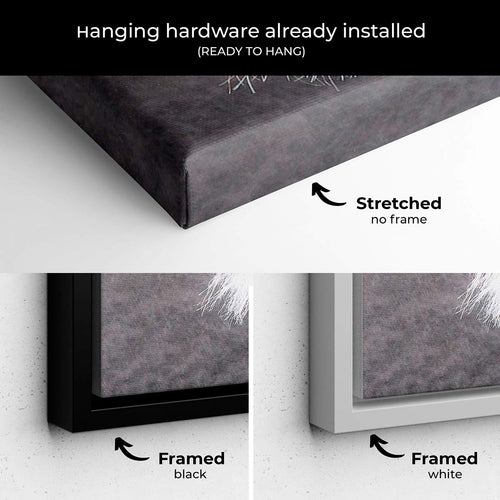 Grey Horse Wall Art Canvas 7042