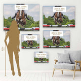 Beige Horse Riding Wall Art Canvas 9276