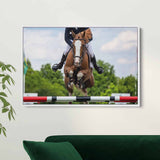 Beige Horse Riding Wall Art Canvas 9276