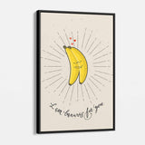 Beige I am Bananas for You Wall Art Canvas 46_b