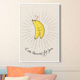 Beige I am Bananas for You Wall Art Canvas 46_b