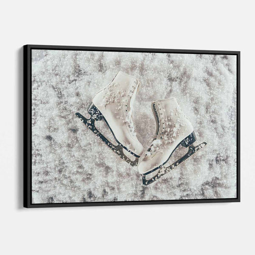 White Ice Skating Wall Art Canvas 1234