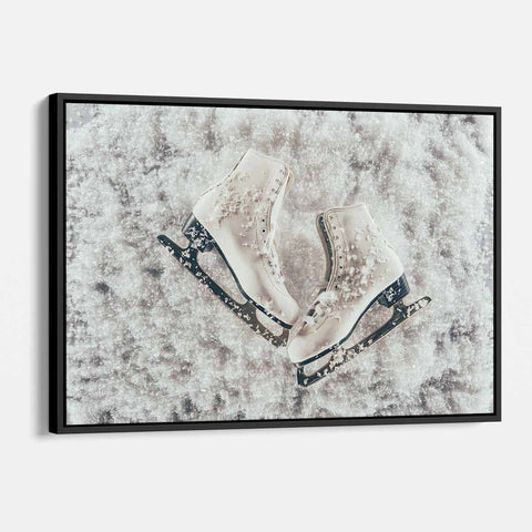 White Ice Skating Wall Art Canvas 1234