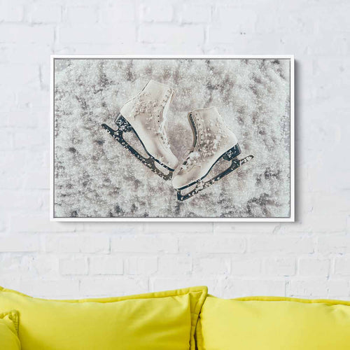 White Ice Skating Wall Art Canvas 1234