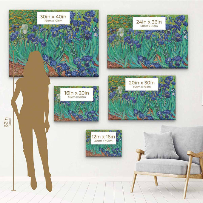 Blue Irises Wall Art Canvas 7382