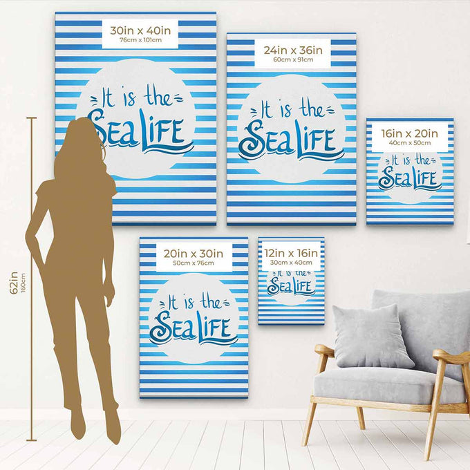 Blue It is the Sea Life Wall Art Canvas 6020