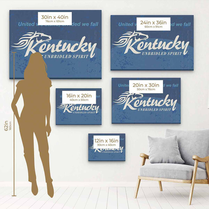 Blue Kentucky Wall Art Canvas 92_b