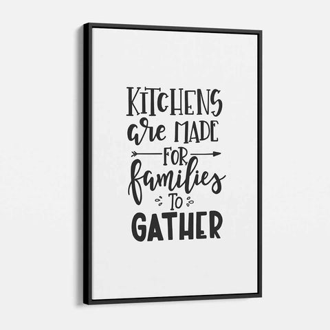 White Kitchens are Made for Families to Gather Wall Art Canvas 48_a