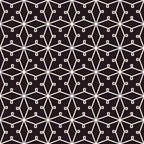 Abstracting a&nbsp;lacy pattern&nbsp;into a network of straight lines, this geometric peel and stick wallpaper finds the sweet spot between organic and structured. Its deep purple background gives it a rooted, regal vibe, on which the white illustrations appear as a stylish contrast. This PVC-free wall covering has a versatile, scalable look that can stylize both expansive rooms and compact surfaces.