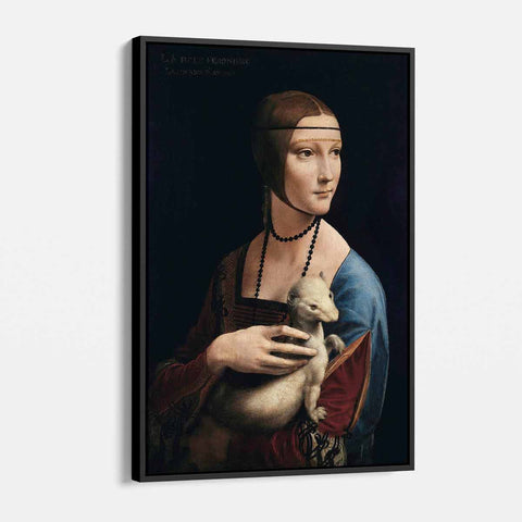 Black Lady with an Ermine Wall Art Canvas 8242