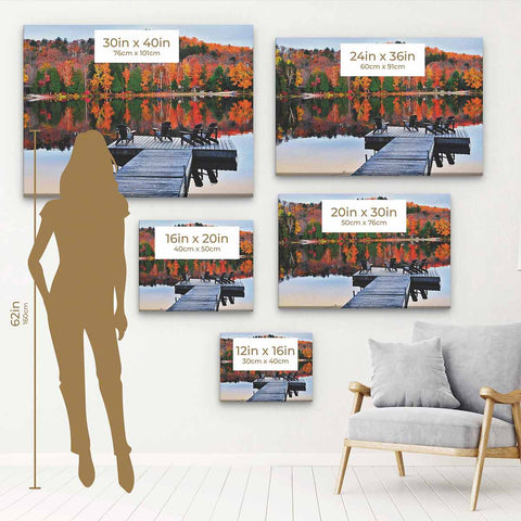 Brown Lake Wall Art Canvas 8790