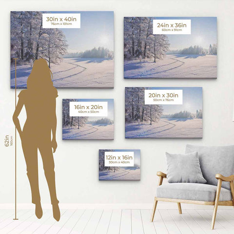 White Landscape Wall Art Canvas 4623