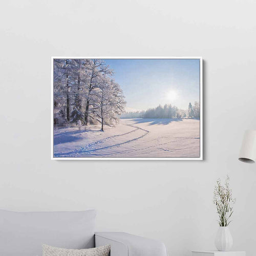 White Landscape Wall Art Canvas 4623