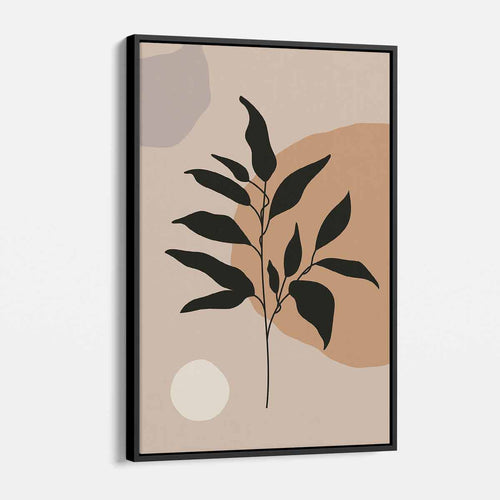 Beige Leaf Wall Art Canvas 92_c