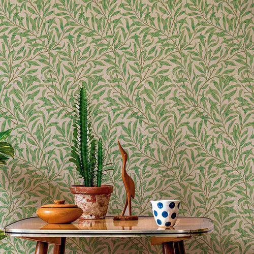 Now, an urban jungle is a possibility even for those who don’t have a green thumb! This artistic and elegant botanical wallpaper brings you delicate vines that ascend your walls, covering them in vintage vibes and a hand painted charm. Using an off-white background and light green notes, this peel and stick wallpaper has a warming yet understated appearance that makes way for other prominent elements in your room.