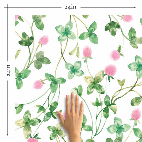 It’s hard to feel troubled when you have pretty pink blooms to gaze at! This beautiful floral peel and stick wallpaper has a quaint charm and a delightful energy that revitalizes the dullest of spaces. Its green leaves and pink buds are rendered in a charming watercolor style that gives the entire composition an endearing elegance.&nbsp;Use this PVC-free removable wallpaper to liven up your kitchen, bathroom or any utility space.