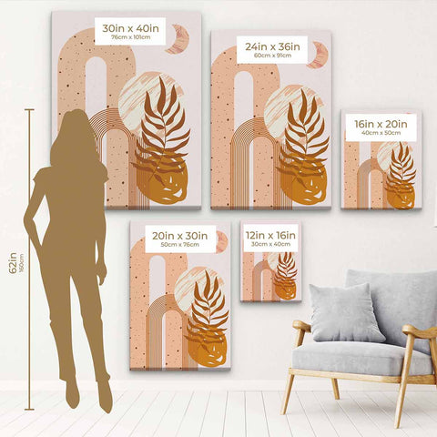 Orange Leaf Wall Art Canvas 38_b