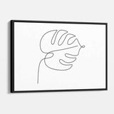 White Leaf Wall Art Canvas 1062