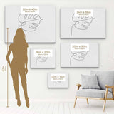 White Leaf Wall Art Canvas 1062