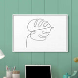 White Leaf Wall Art Canvas 1062