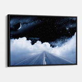 Black Life Road Wall Art Canvas 2597