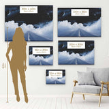 Black Life Road Wall Art Canvas 2597