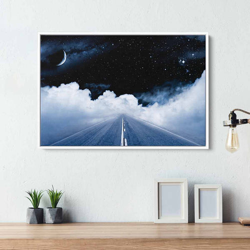 Black Life Road Wall Art Canvas 2597