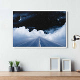 Black Life Road Wall Art Canvas 2597