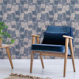 A gorgeous print with a side helping of grunge, this textured peel and stick wallpaper is a head turner. Using a sophisticated blue-grey shades, a high quality print, and a rich matte finish, it perfectly emulates a woven linen rug with a raw, rustic feel to it. When putting together a laid back Boho chic space, this distinctive, PVC-free wallpaper serves as the perfect backdrop.