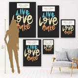 Black Live, Love, Bake Wall Art Canvas 3802