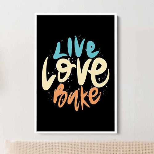 Black Live, Love, Bake Wall Art Canvas 3802