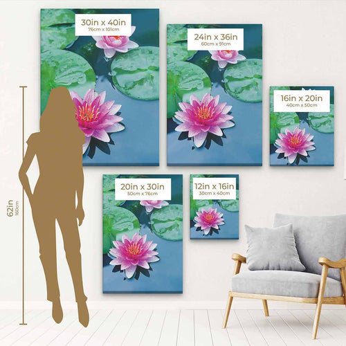 Pink Lotus Wall Art Canvas 1718