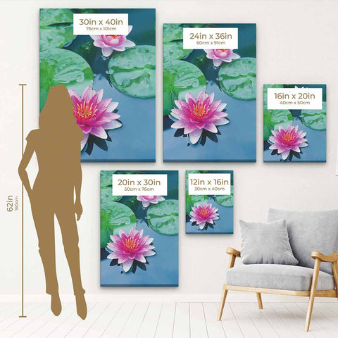 Pink Lotus Wall Art Canvas 1718