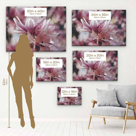 Purple Magnolia Wall Art Canvas 0666