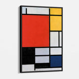 Red Mondrian Wall Art Canvas 4606