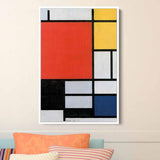Red Mondrian Wall Art Canvas 4606