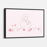 Pink Mother and child Wall Art Canvas 7228