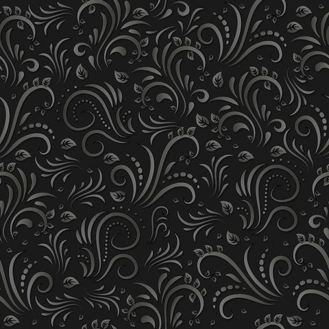 There’s no quicker way to sophistication than through this stunning black floral wallpaper that pairs the delicate grace of botanical motifs with the dramatic impact of a black color palette. The beautiful curvilinear motifs covering this design appear in varying grey tones to create a luxe, tactile look. A PVC-free build and finish completes the rich presence of this removable wallpaper.