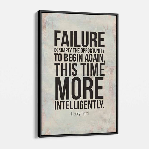 White Motivational Message Wall Art Canvas 1104