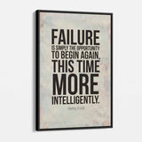 White Motivational Message Wall Art Canvas 1104